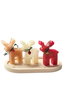 Aberto Design Christmas Candle Set3 Multicolor